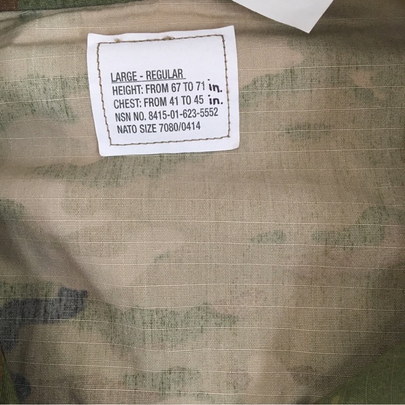 USA military camouflage jacket. Insect repellent. Size large. New with tags. - Picture 6 of 9